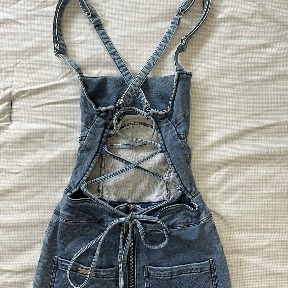 Maniere De Voir Denim Unitard US Size 0 - Picture 4 of 8